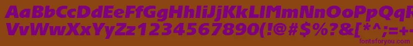 TornadoultrablackcItalic Font – Purple Fonts on Brown Background