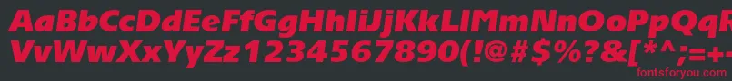 TornadoultrablackcItalic Font – Red Fonts on Black Background