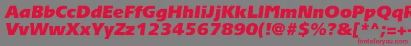 TornadoultrablackcItalic Font – Red Fonts on Gray Background