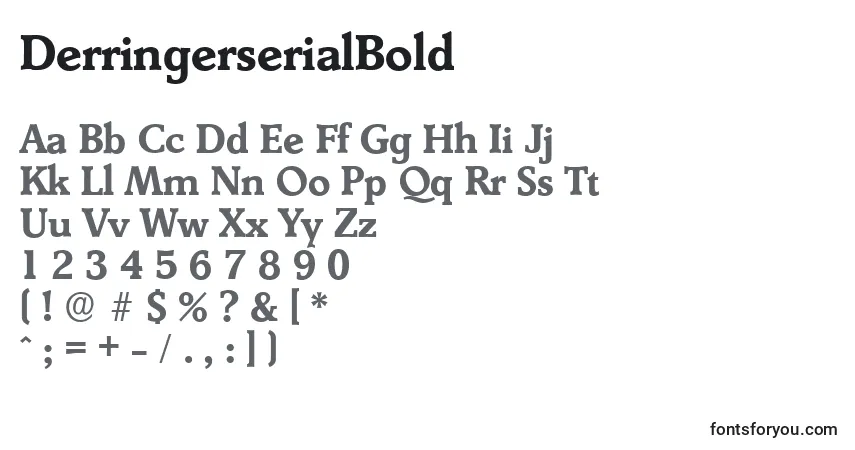 A fonte DerringerserialBold – alfabeto, números, caracteres especiais