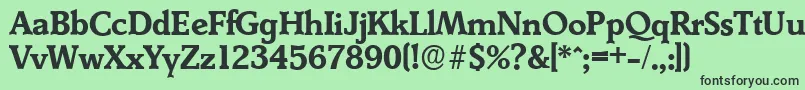 DerringerserialBold Font – Black Fonts on Green Background
