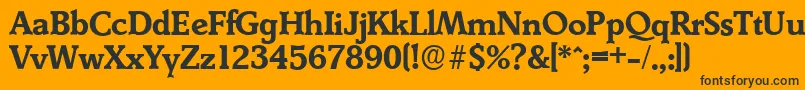 Шрифт DerringerserialBold – чёрные шрифты на оранжевом фоне