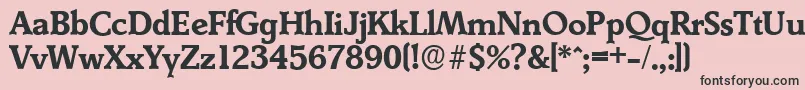 DerringerserialBold Font – Black Fonts on Pink Background