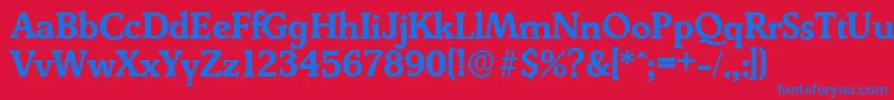 DerringerserialBold Font – Blue Fonts on Red Background