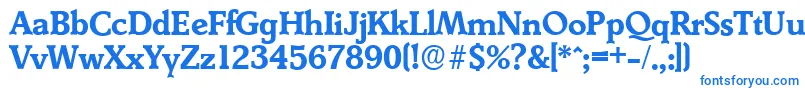 DerringerserialBold Font – Blue Fonts on White Background