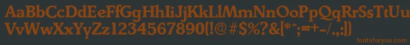 DerringerserialBold Font – Brown Fonts on Black Background