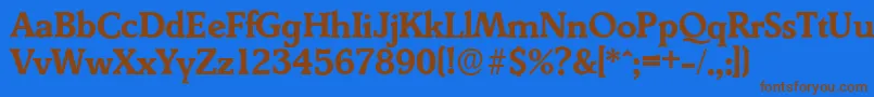 DerringerserialBold Font – Brown Fonts on Blue Background