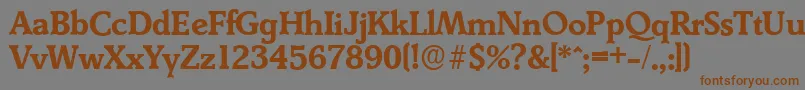 DerringerserialBold Font – Brown Fonts on Gray Background