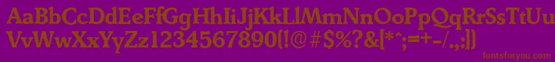 DerringerserialBold Font – Brown Fonts on Purple Background