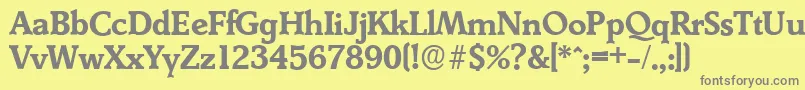 DerringerserialBold Font – Gray Fonts on Yellow Background