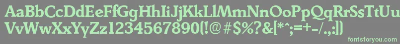DerringerserialBold Font – Green Fonts on Gray Background
