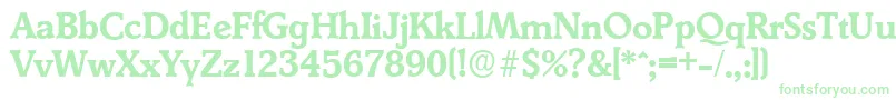 DerringerserialBold Font – Green Fonts on White Background