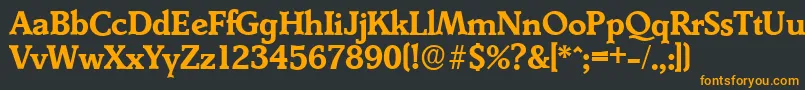 DerringerserialBold Font – Orange Fonts on Black Background