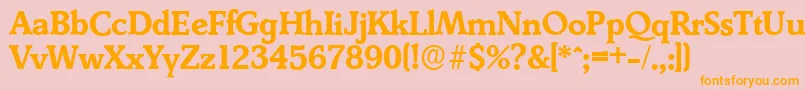 DerringerserialBold Font – Orange Fonts on Pink Background
