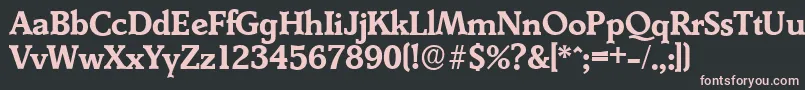 DerringerserialBold Font – Pink Fonts on Black Background