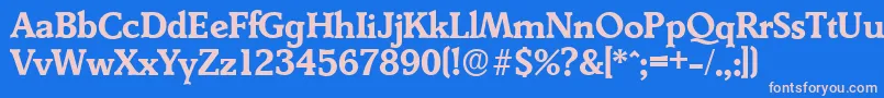 DerringerserialBold Font – Pink Fonts on Blue Background