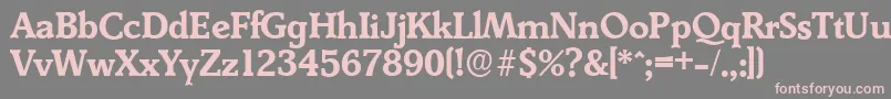 DerringerserialBold Font – Pink Fonts on Gray Background