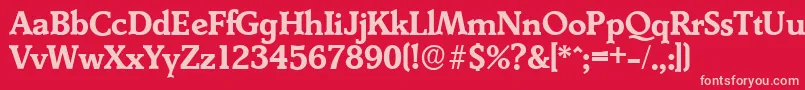 DerringerserialBold-Schriftart – Rosa Schriften auf rotem Hintergrund