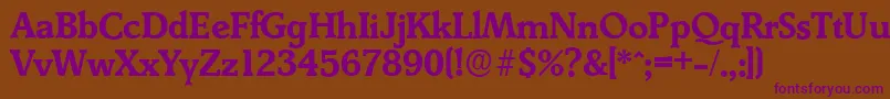 DerringerserialBold Font – Purple Fonts on Brown Background