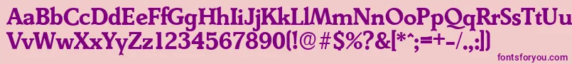 DerringerserialBold Font – Purple Fonts on Pink Background
