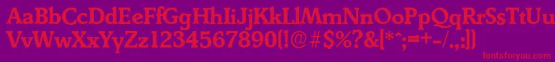 DerringerserialBold Font – Red Fonts on Purple Background