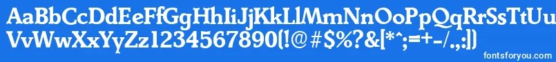 DerringerserialBold Font – White Fonts on Blue Background