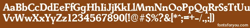 DerringerserialBold Font – White Fonts on Brown Background
