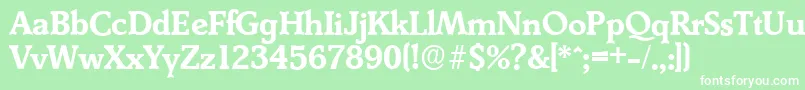 DerringerserialBold Font – White Fonts on Green Background