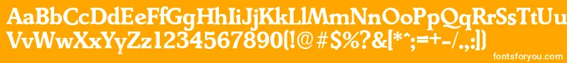 DerringerserialBold Font – White Fonts on Orange Background
