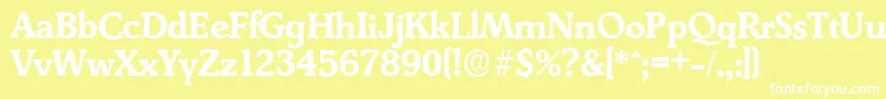 DerringerserialBold Font – White Fonts on Yellow Background