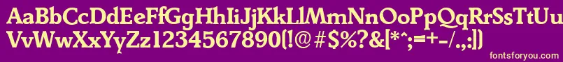 DerringerserialBold Font – Yellow Fonts on Purple Background