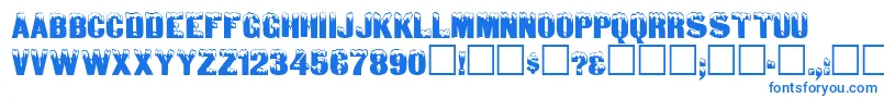 Czcionka TyroneRegular – niebieskie czcionki
