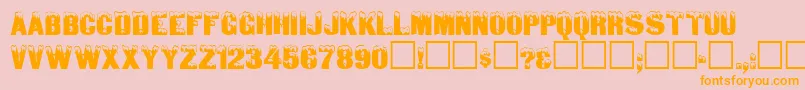 TyroneRegular Font – Orange Fonts on Pink Background