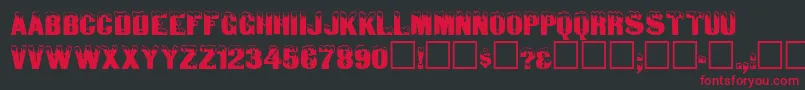 TyroneRegular Font – Red Fonts on Black Background