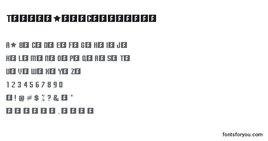 Schriftart TerminallyChisseled – Alphabet, Zahlen, spezielle Symbole