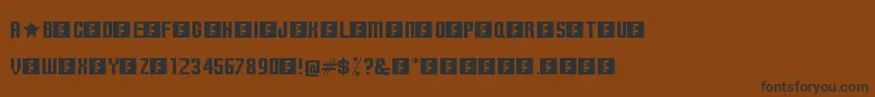 TerminallyChisseled Font – Black Fonts on Brown Background