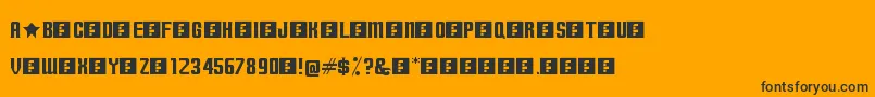 TerminallyChisseled Font – Black Fonts on Orange Background