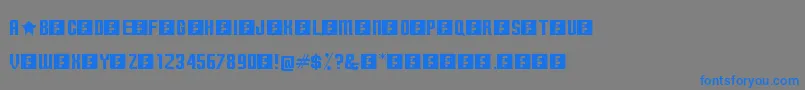 TerminallyChisseled Font – Blue Fonts on Gray Background