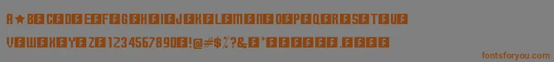 TerminallyChisseled Font – Brown Fonts on Gray Background