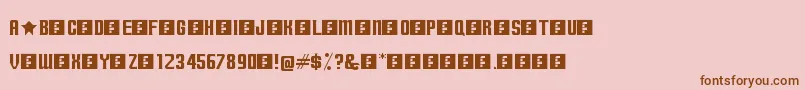 TerminallyChisseled Font – Brown Fonts on Pink Background