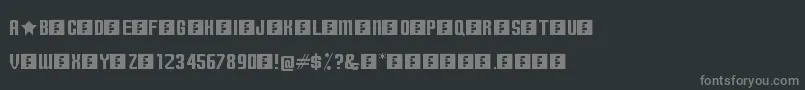 TerminallyChisseled Font – Gray Fonts on Black Background