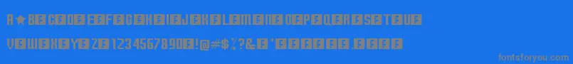 TerminallyChisseled Font – Gray Fonts on Blue Background