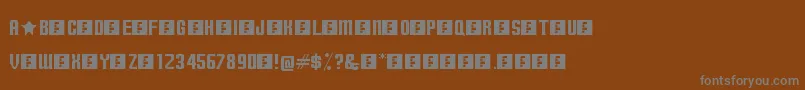 TerminallyChisseled Font – Gray Fonts on Brown Background