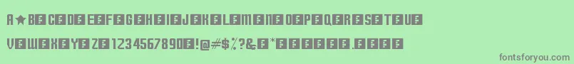 TerminallyChisseled Font – Gray Fonts on Green Background