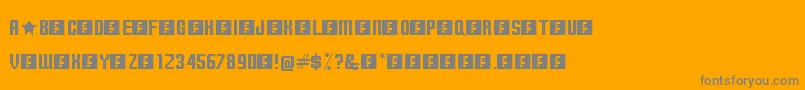 TerminallyChisseled Font – Gray Fonts on Orange Background