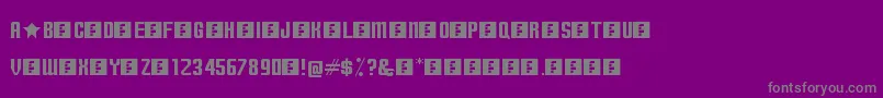 TerminallyChisseled Font – Gray Fonts on Purple Background
