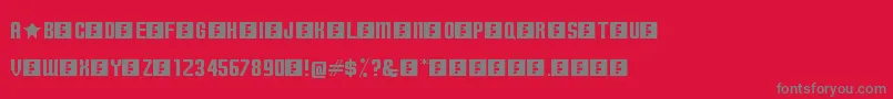 TerminallyChisseled Font – Gray Fonts on Red Background