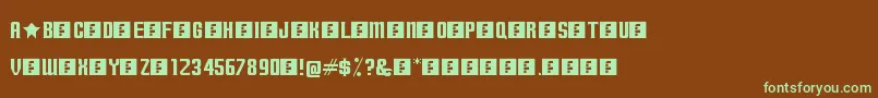 Czcionka TerminallyChisseled – zielone czcionki na brązowym tle