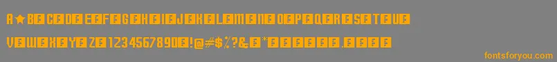 TerminallyChisseled Font – Orange Fonts on Gray Background