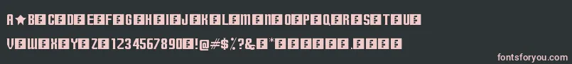 TerminallyChisseled Font – Pink Fonts on Black Background
